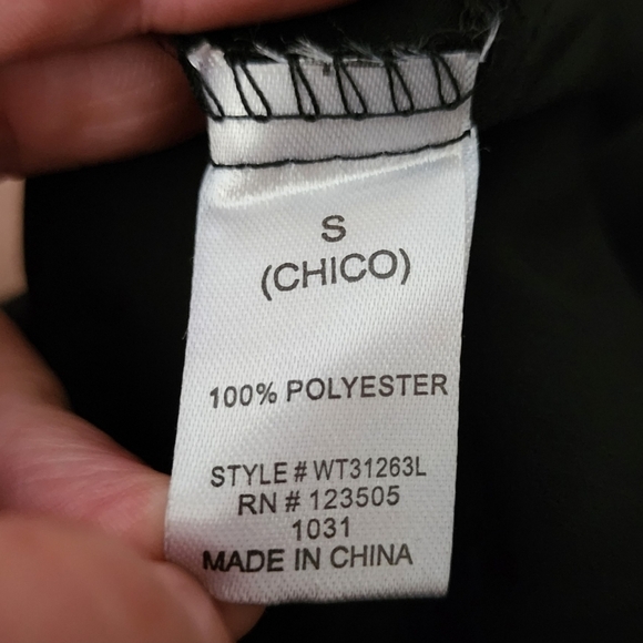 Heart & Hips Black Long Sleeve Bodysuit Lace Up Tie Women's Small S Snap Closure - Picture 8 of 9